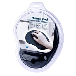 Simpletek Mouse pad with soft wrist support - Black - Ergonomic, Soft touch, Comfortable Mus