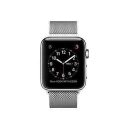 Apple Watch (Series 3) 2017 GPS + Mobilnät 38 - Rostfritt stål Aluminium - Milanese Silver