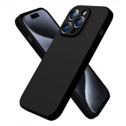 Skal iPhone 15 Pro och 2 st skärmskydd - Silikon - Svart