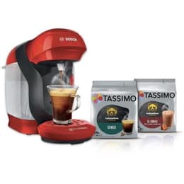 Espresso kaffemaskin kombinerad Machine a Cafe 1 machine a multi-boissons Tassimo BOSCH - STYLE TAS1103 rouge + 2 packs de T- Discs - 0,7 l L - Röd