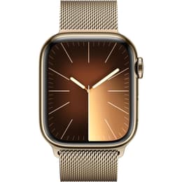 Apple Watch Series 9 (2023) GPS + Mobilnät 45 mm - Rostfritt stål Guld