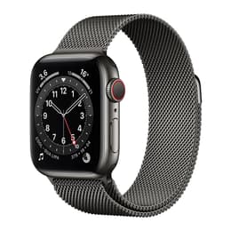 Apple Watch Series 6 (2020) GPS + Mobilnät 40 mm - Titan Space Black - Sportband Svart