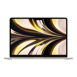 MacBook Air 13" (2022) - Apple M2 med 8-kärnig CPU och 8-kärnig grafikprocessor - 16GB RAM - SSD 512GB - Standardskärm - QWERTY - Engelsk