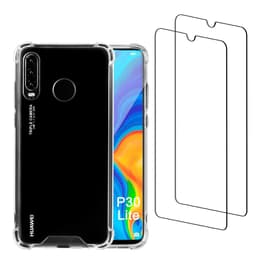 Skal Huawei P30 lite och 2 st skärmskydd - Återvunnen plast - Genomskinlig