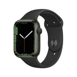Apple Watch (Series 7) 2021 GPS + Mobilnät 45 - Aluminium Grön - Sportband Svart