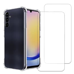Skal Galaxy A55 och 2 st skärmskydd - TPU - Genomskinlig