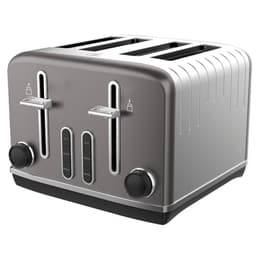 Brödrost Tesco Deco 4 Slice Toaster DEC4TTGR21 slitsar - Grå