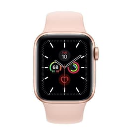 Apple Watch (Series 5) 2019 GPS + Mobilnät 44 - Aluminium Guld - Sport-loop Rosa