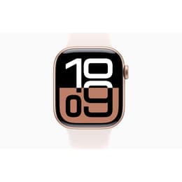 Apple Watch Series 10 (2024) GPS 42 mm - Aluminium roséguld - Sportband Stjärnglans