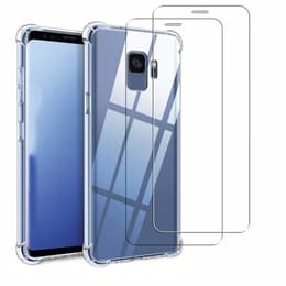 Skal Galaxy S9 och 2 st skärmskydd - TPU - Genomskinlig