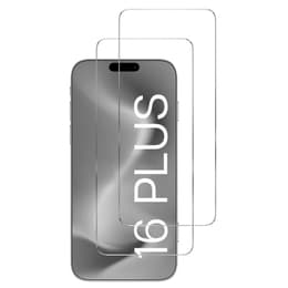 Skyddsskärm iPhone 16 Plus Härdat glas - Härdat glas - Genomskinlig