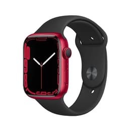 Apple Watch (Series 7) 2021 GPS 45 - Aluminium Röd - Sportband Svart