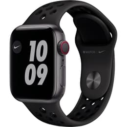 Apple Watch Series 6 (2020) GPS + Mobilnät 44 mm - Aluminium Grå utrymme - Nike Sport band Svart