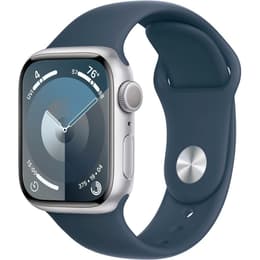 Apple Watch Series 8 (2022) GPS + Mobilnät 41 mm - Aluminium Silver - Sportband Blå