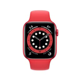 Apple Watch (Series 6) 2020 GPS 44 - Aluminium Röd - Sportband Röd