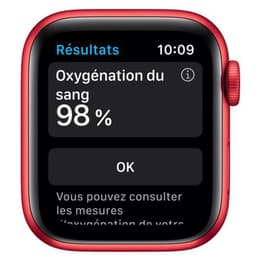 Apple Watch Series 6 (2020) GPS 44 mm - Aluminium Röd - Sportband Röd