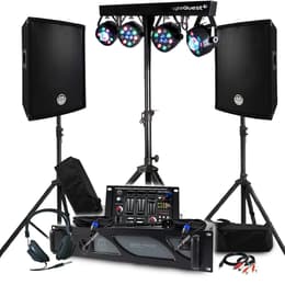 Pack Sono BM SONIC Ampli 1000W, Paire d'Enceintes Passives 2x300W, Table de Mixage, Portique 4 Lumières Xperformer, Pieds PA högtalare