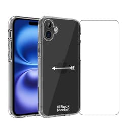 Back Market Skal iPhone 16 Plus och skyddsskärm - 60% Återvunnen plast - Genomskinlig
