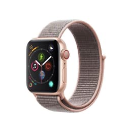 Apple Watch (Series 4) 40 - Aluminium Roséguld - Vävd nylon Rosa