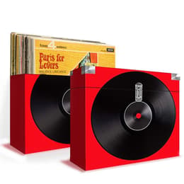 Bmi Boîtes en carton pour le rangement de vos vinyles - Big Ben VINYLCASE04 - Dimensions 35 x 33 x 19 cm - Lot de 2 Skivspelare