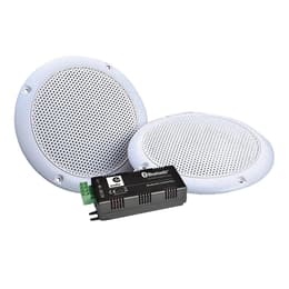 E-Audio Haut-parleurs WATERPROOF Hifi 80W plafond encastrable amplifiée compatible Smartphone Google Home Bluetooth Amazon Alexa Bluetooth Högtalare - Grå