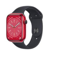 Apple Watch (Series 8) 2022 GPS 41 - Aluminium Röd - Sportband Svart