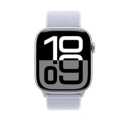 Apple Watch Series 10 (2024) GPS 42 mm - Aluminium Silver - Sport loop Blå