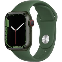 Apple Watch (Series 7) 2021 GPS + Mobilnät 41 - Aluminium Grön - Sportband Grön