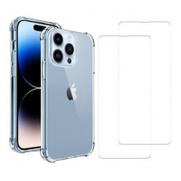Skal iPhone 14 Pro Max och 2 st skärmskydd - TPU - Genomskinlig