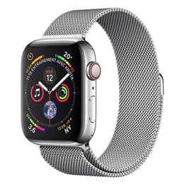 Apple Watch (Series 4) 2018 GPS + Mobilnät 44 - Rostfritt stål Silver - Milanese Silver