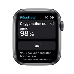 Apple Watch (Series 6) 2020 GPS + Mobilnät 44 - Aluminium Grå utrymme - Nike Sport loop Svart