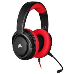 Corsair HS35 noise Cancelling gaming kabelansluten Hörlurar med microphone - Svart/Röd