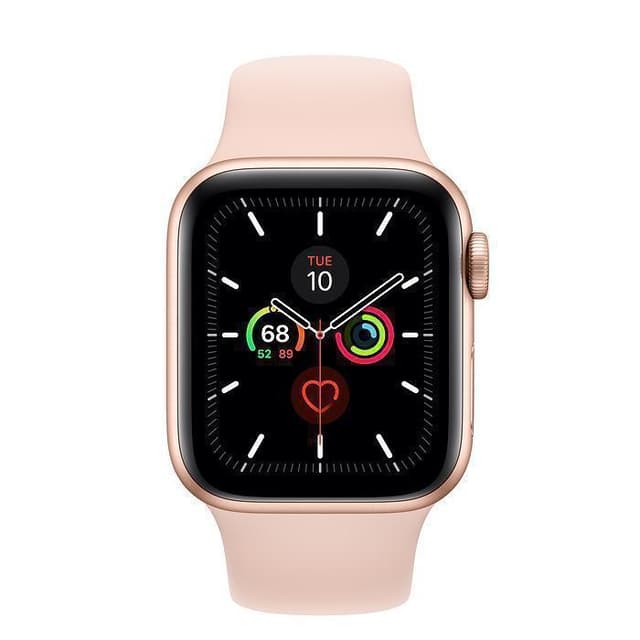 Apple Watch (Series 5) September 2019 44 - Aluminium Guld - Sport-loop Rosa