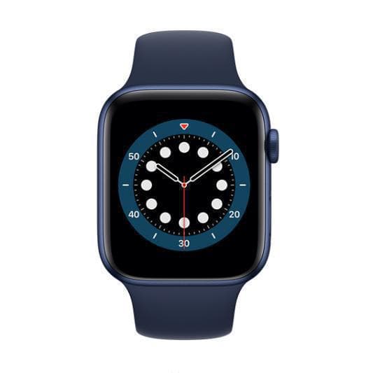 Apple Watch (Series 6) GPS 44 - Aluminium Blå - Sportband Blå
